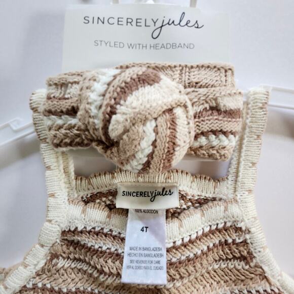 Girls Sincerely Jules 2 Piece Shorts Set with Headband * Top 4T Shorts 2T - Picture 5 of 7
